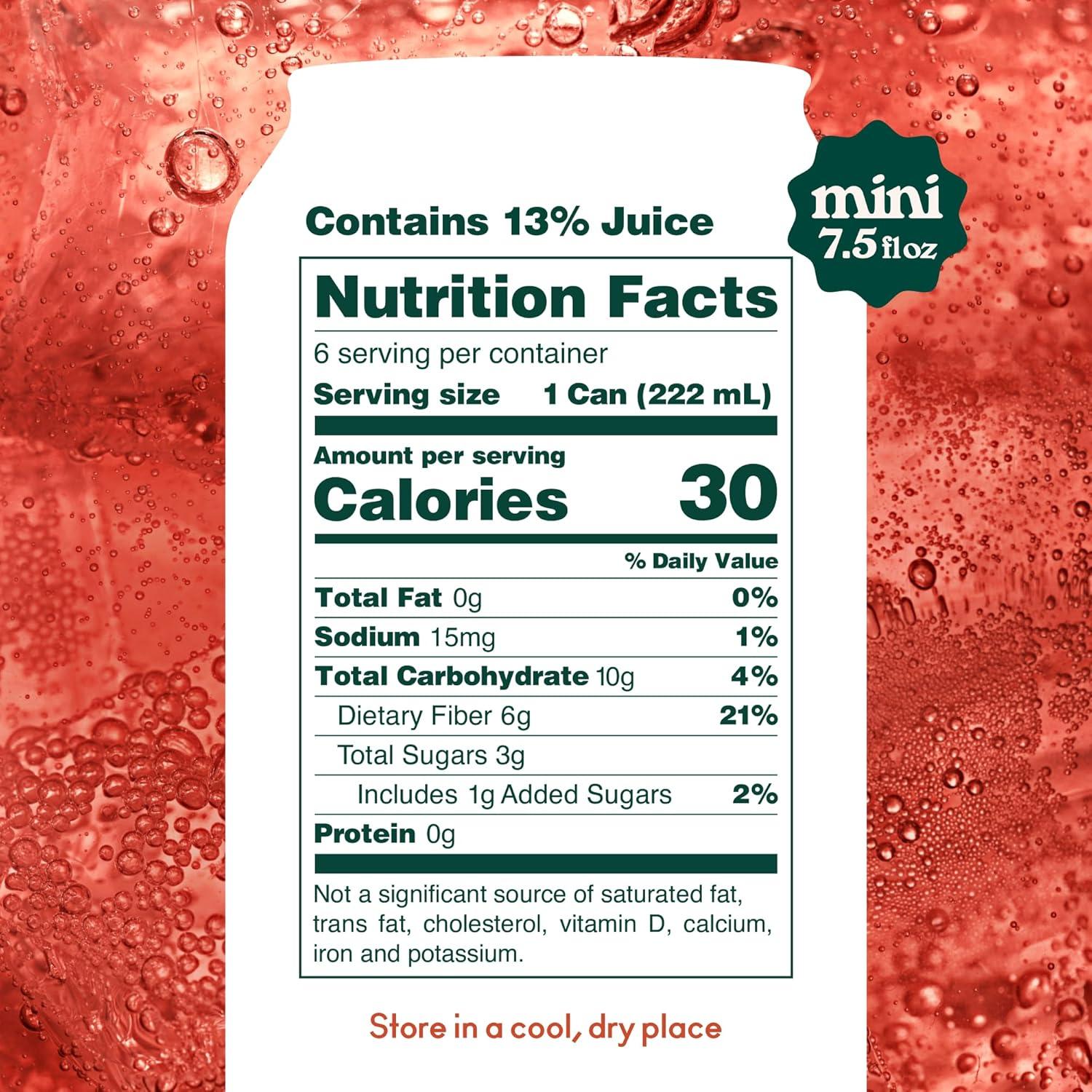 imageOLIPOP Minis Prebiotic Soda Pop Ginger Ale Pantry Pack Packed with Prebiotics Fiber and Botanicals Gluten Free Vegan GMO Free 75oz 6CansStrawberry Vanilla
