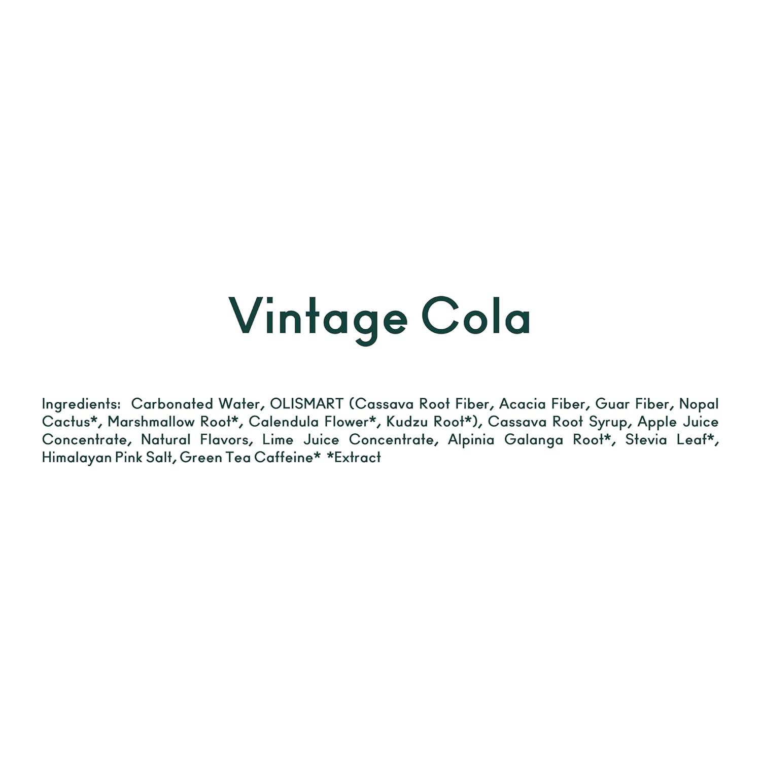 imageOLIPOP Minis Prebiotic Soda Pop Ginger Ale Pantry Pack Packed with Prebiotics Fiber and Botanicals Gluten Free Vegan GMO Free 75oz 6CansVintage Cola