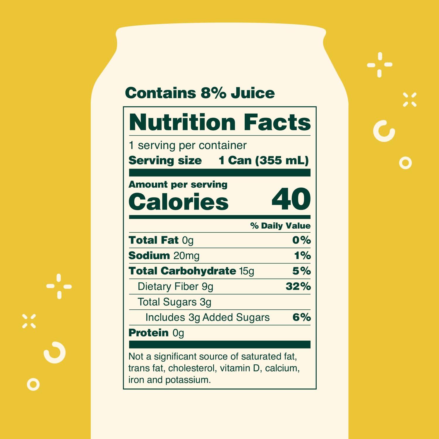 imageOLIPOP Prebiotic Soda Pop Cherry Cola Prebiotics Botanicals Plant Fiber 12 fl oz canGinger Lemon