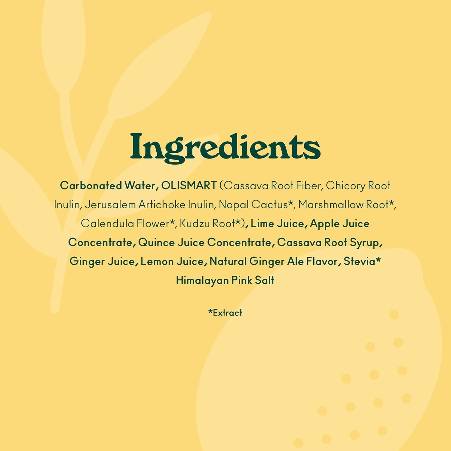 imageOLIPOP Prebiotic Soda Pop Cherry Vanilla A New Kind of Soda Packed with Prebiotics Fiber and Botanicals Gluten Free Vegan GMO Free 12oz 12CansGinger Lemon