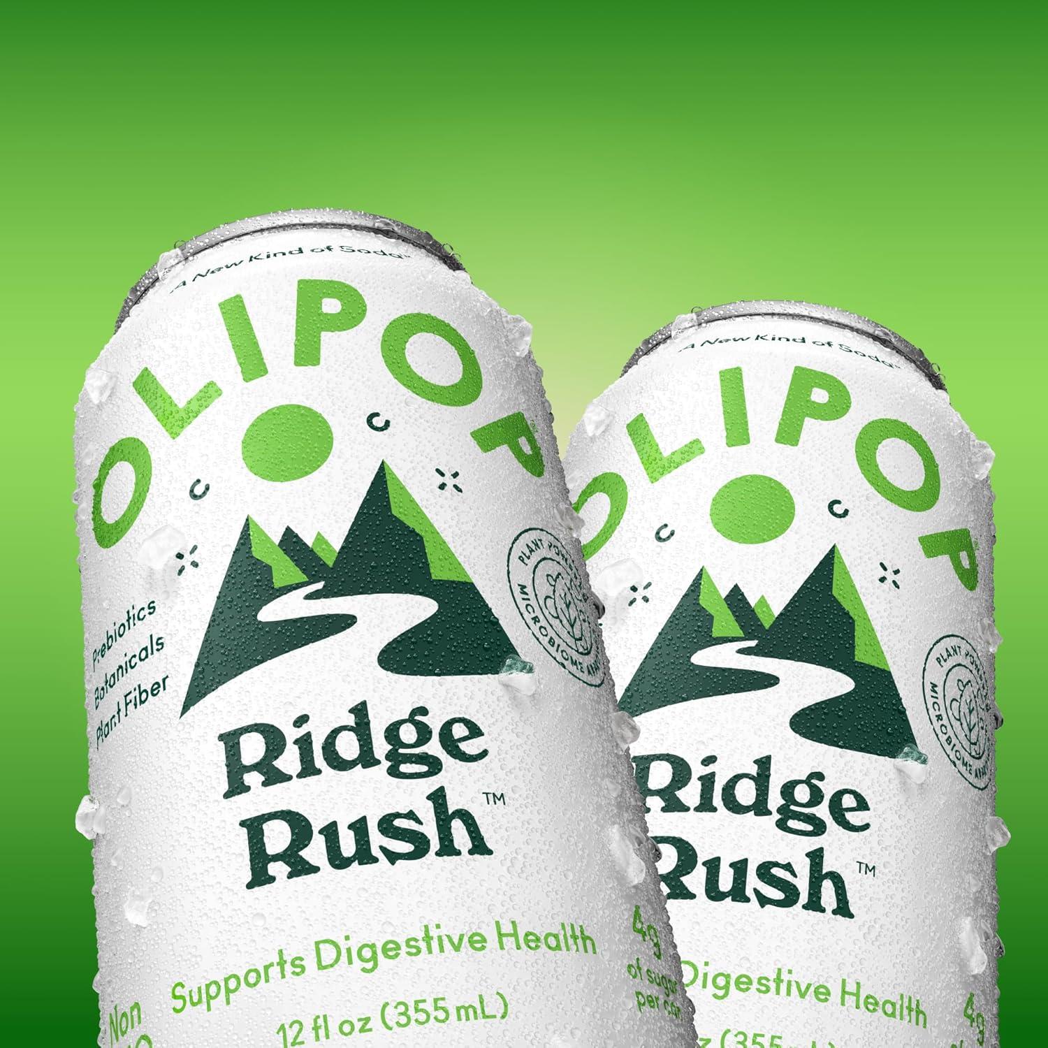 imageOLIPOP Prebiotic Soda Pop Cherry Vanilla A New Kind of Soda Packed with Prebiotics Fiber and Botanicals Gluten Free Vegan GMO Free 12oz 12CansRidge Rush