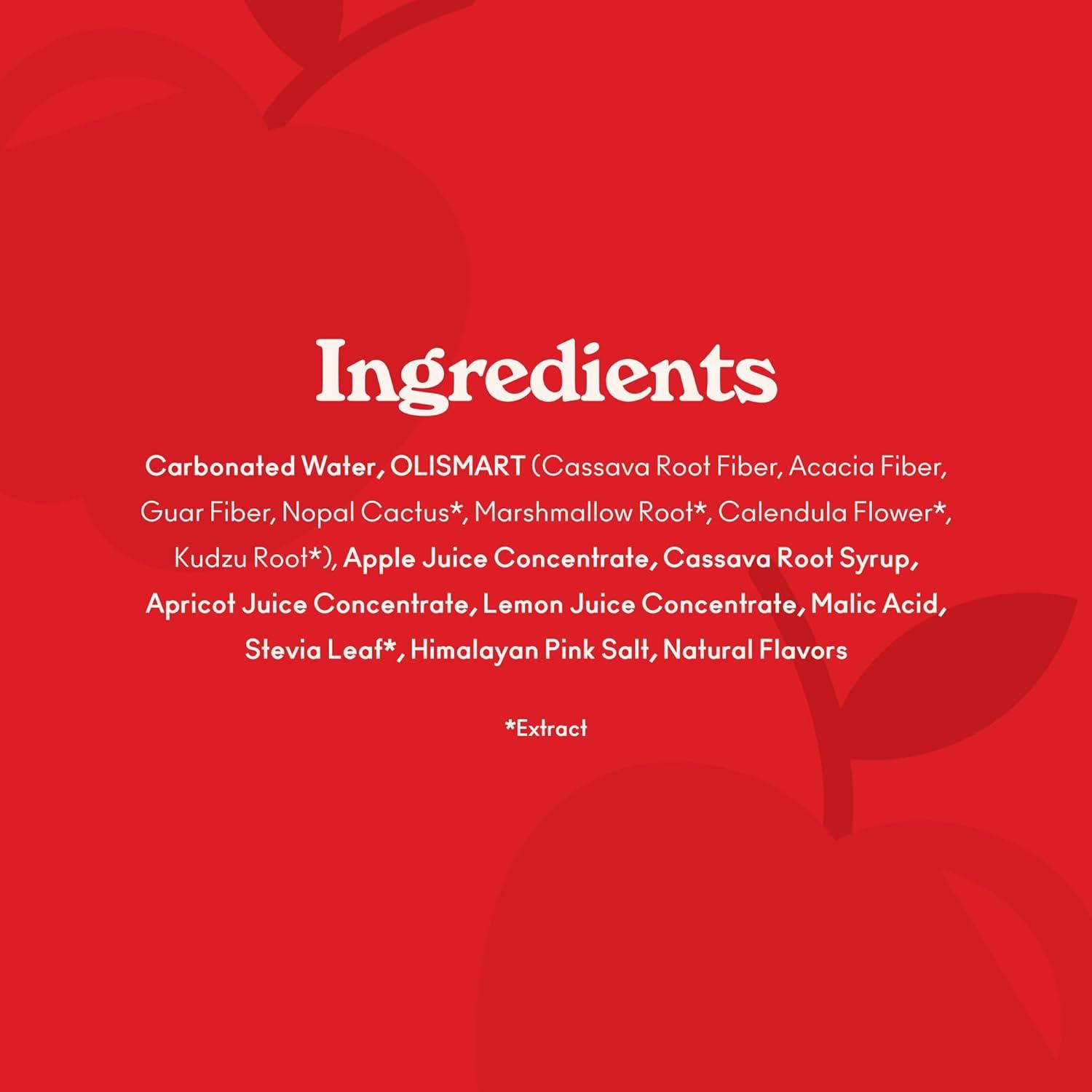 imageOLIPOP Prebiotic Soda Pop Classic Grape Pantry Pack Packed with Prebiotics Fiber and Botanicals Gluten Free Vegan GMO Free 12oz 12CansCrisp Apple