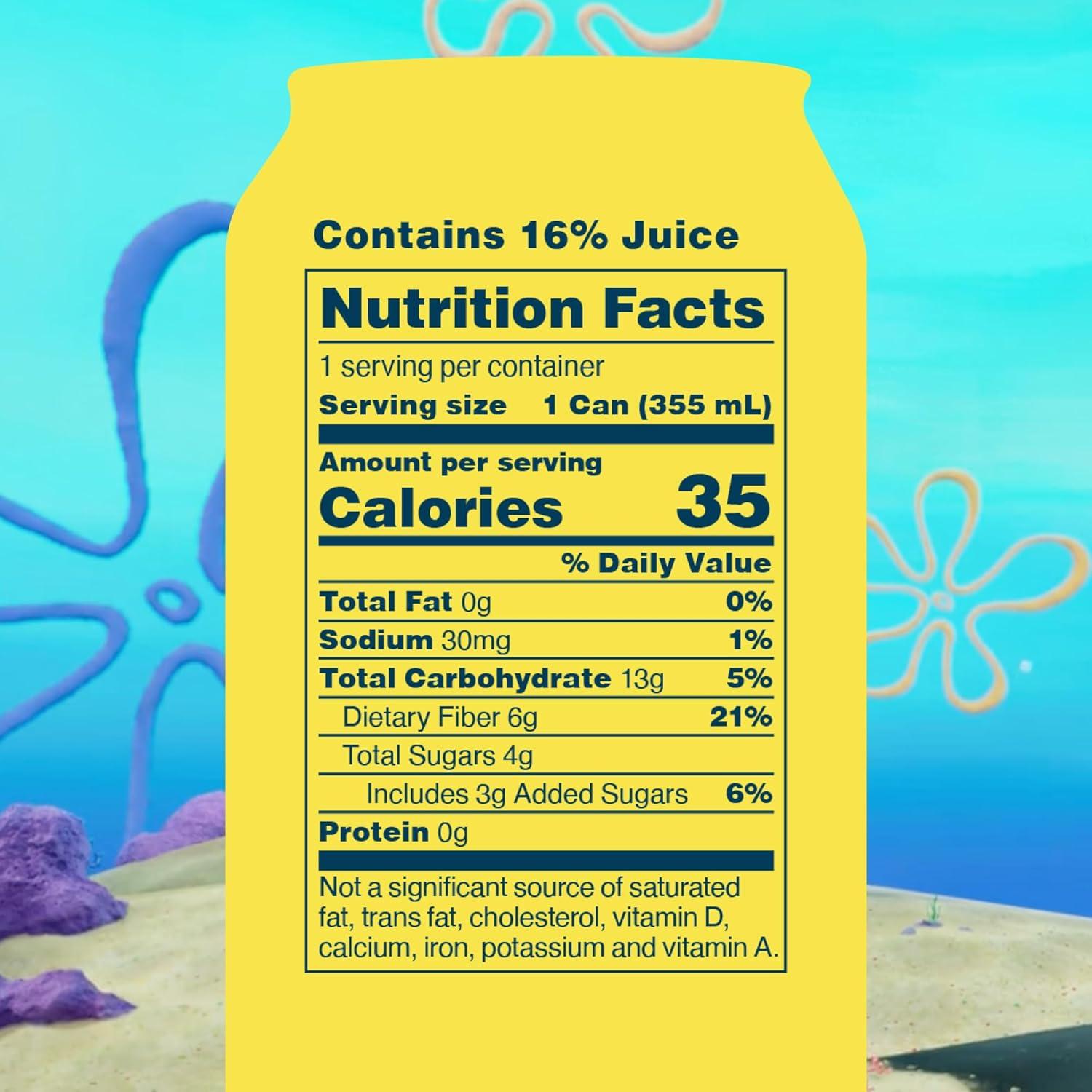 imageOLIPOP Prebiotic Soda Pop Classic Grape Pantry Pack Packed with Prebiotics Fiber and Botanicals Gluten Free Vegan GMO Free 12oz 12CansSpongeBob Pineapple Paradise