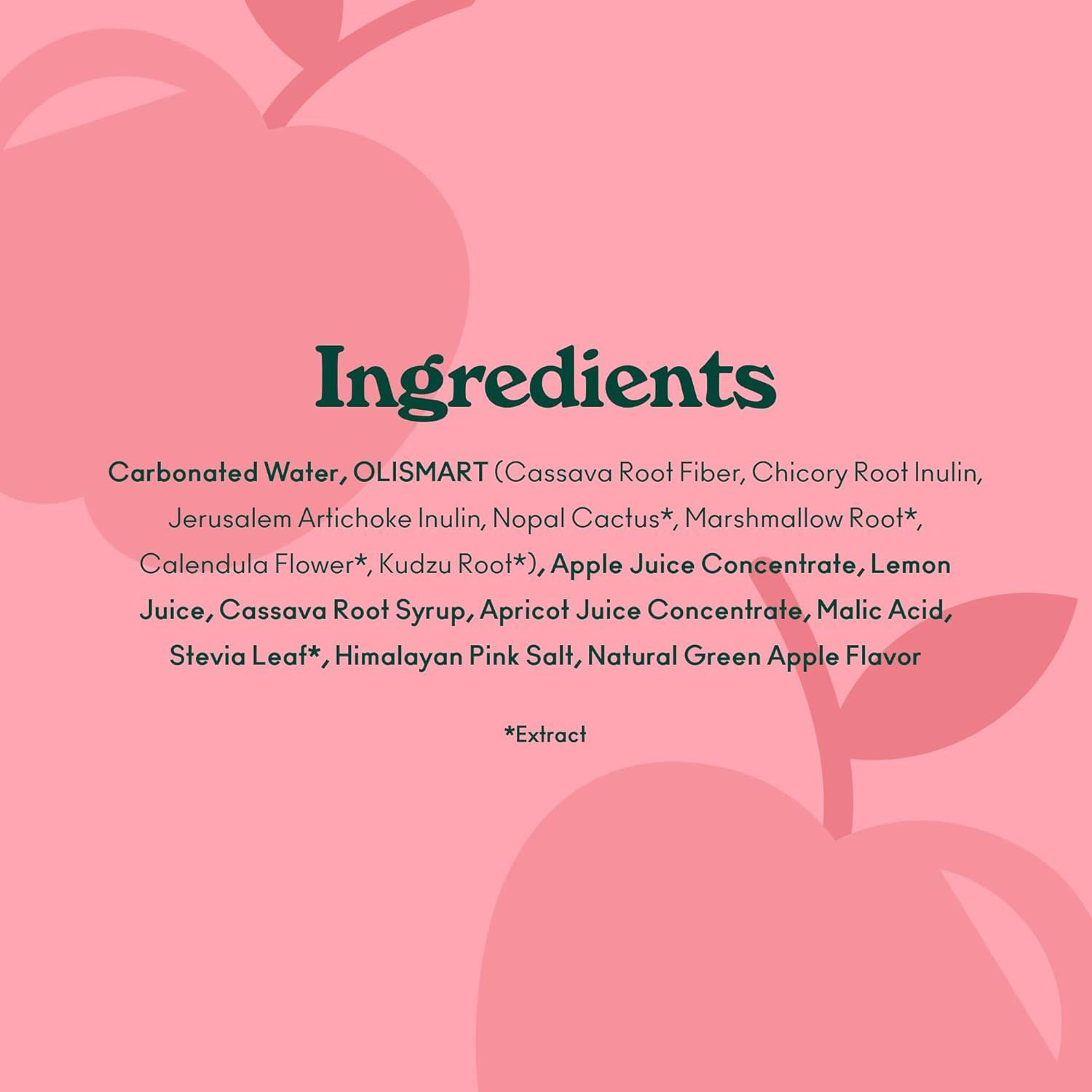 imageOLIPOP Prebiotic Soda Pop Crisp Apple A New Kind of Soda Packed with Prebiotics Fiber and Botanicals Gluten Free Vegan GMO Free 12oz Single Can