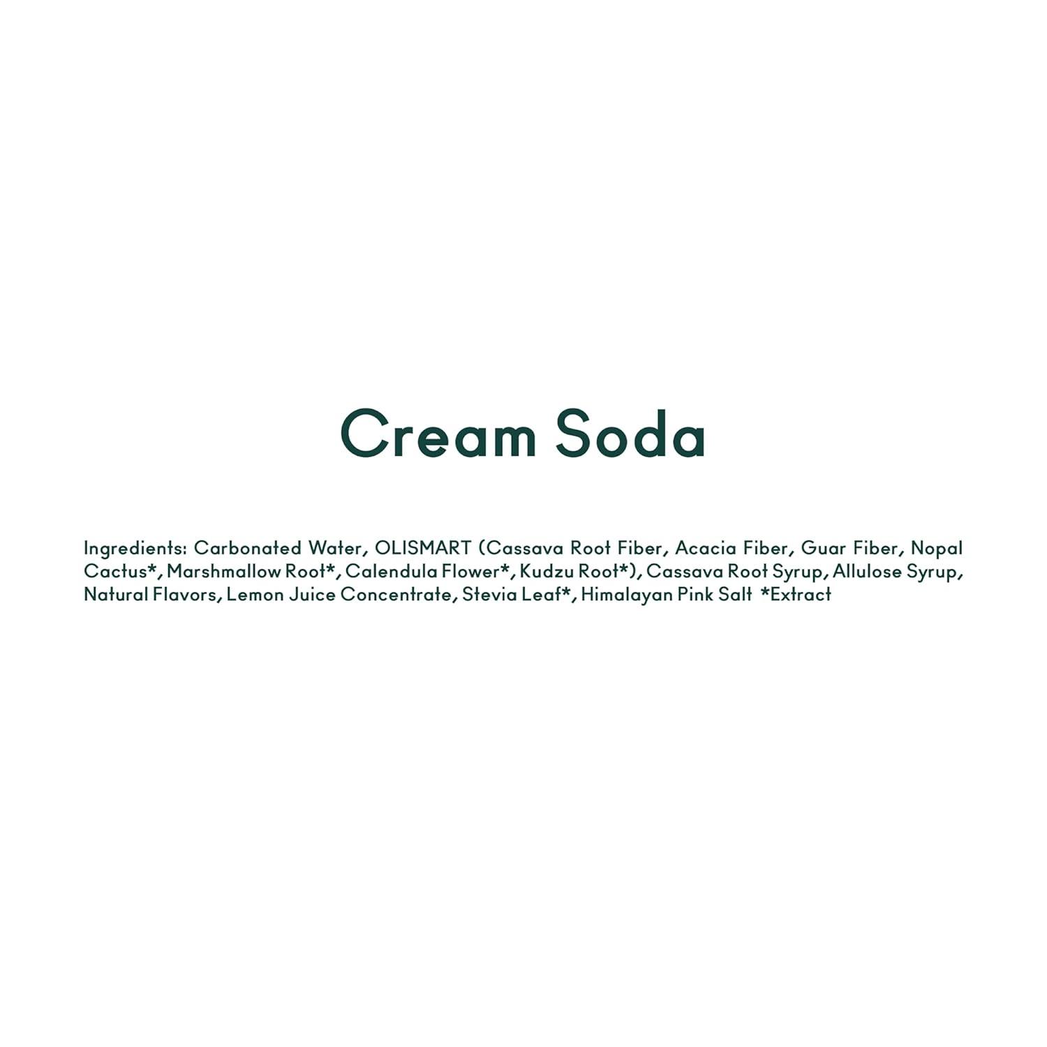 imageOLIPOP Prebiotic Soda Pop Strawberry Vanilla Pantry Pack Packed with Prebiotics Fiber and Botanicals Gluten Free Vegan GMO Free 12oz Skinny 12CansCream Soda
