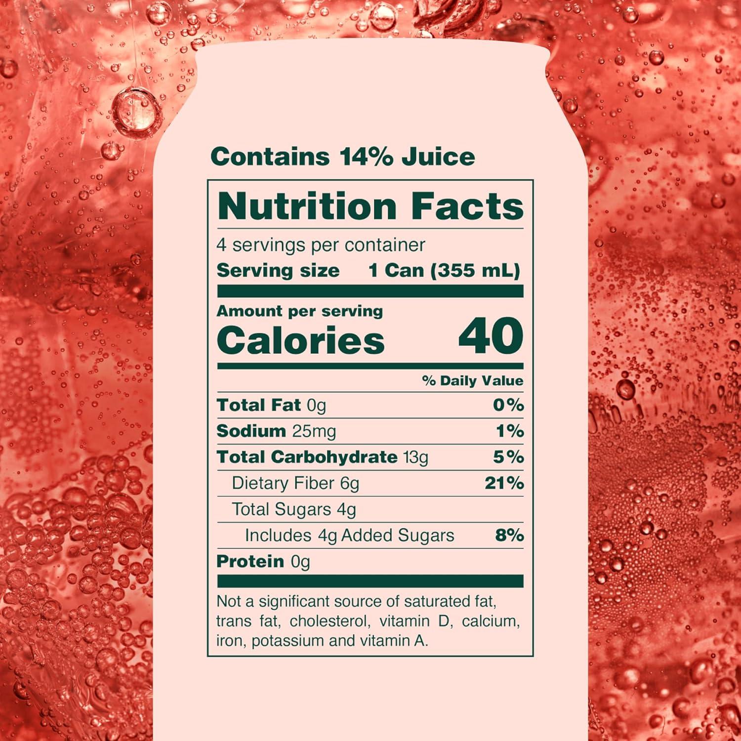 imageOLIPOP Prebiotic Soda Pop Strawberry Vanilla Prebiotics Botanicals Plant Fiber 12 fl oz 4 Cans12 FZ