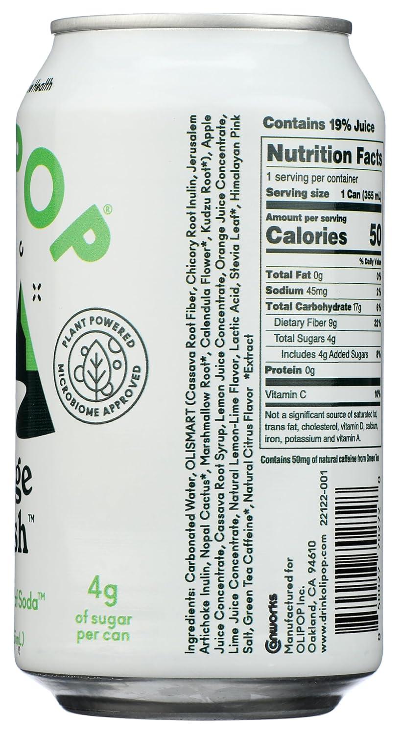imageOLIPOP Prebiotic Soda Ridge Rush Blend of Prebiotics Botanicals Plant Fiber 12 fl oz12 Fl Oz