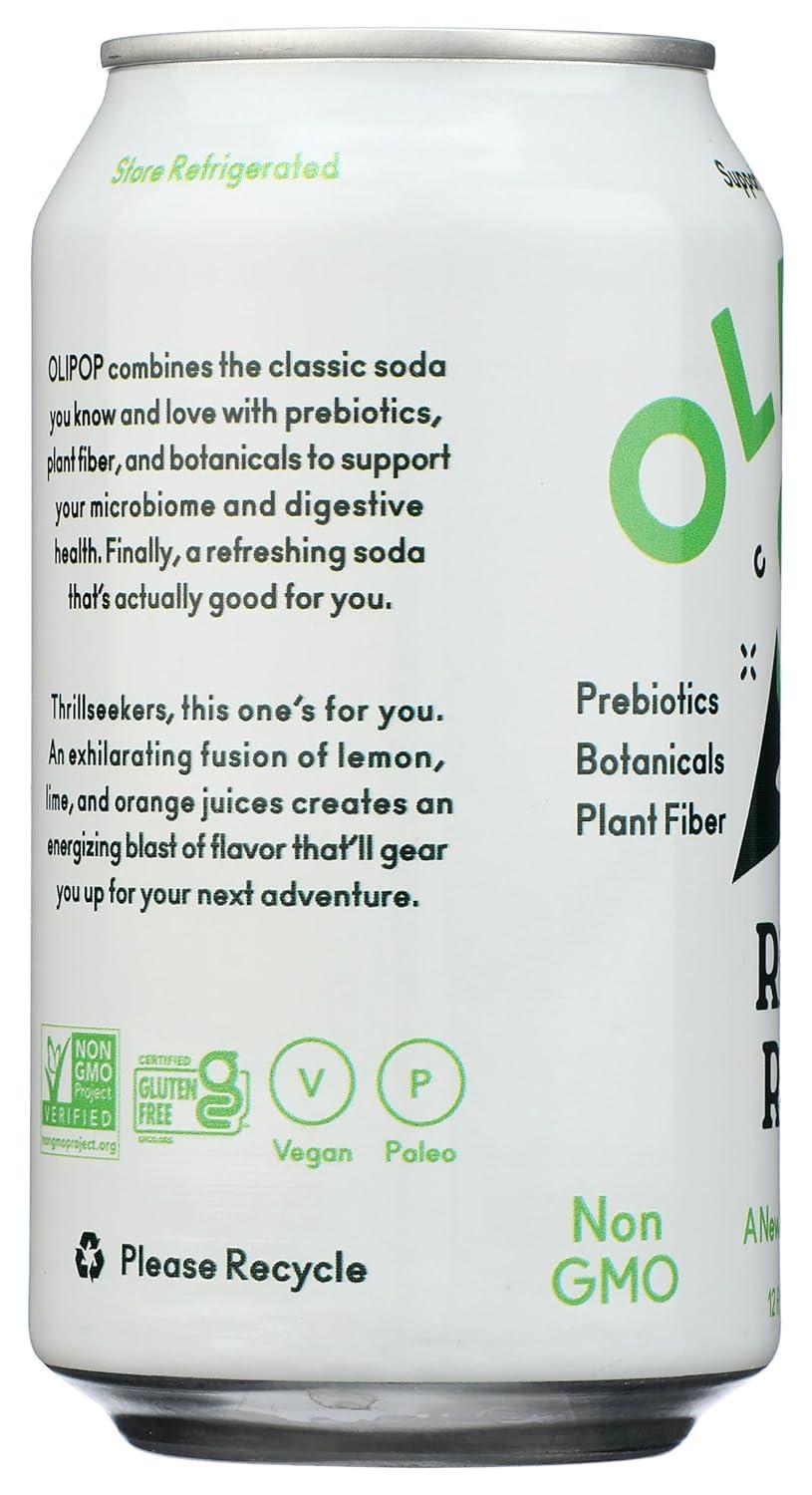 imageOLIPOP Prebiotic Soda Ridge Rush Blend of Prebiotics Botanicals Plant Fiber 12 fl oz12 Fl Oz