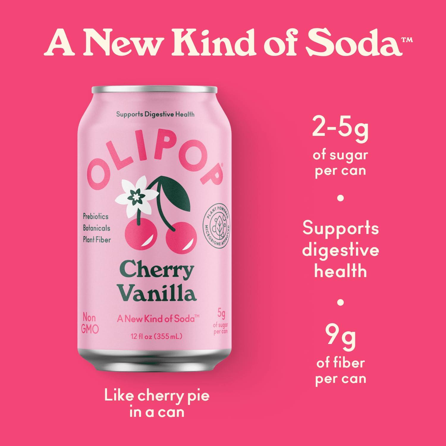 imageOlipop Tonic Sparkling Cherry Vanilla 12 Fl OzCherry Vanilla