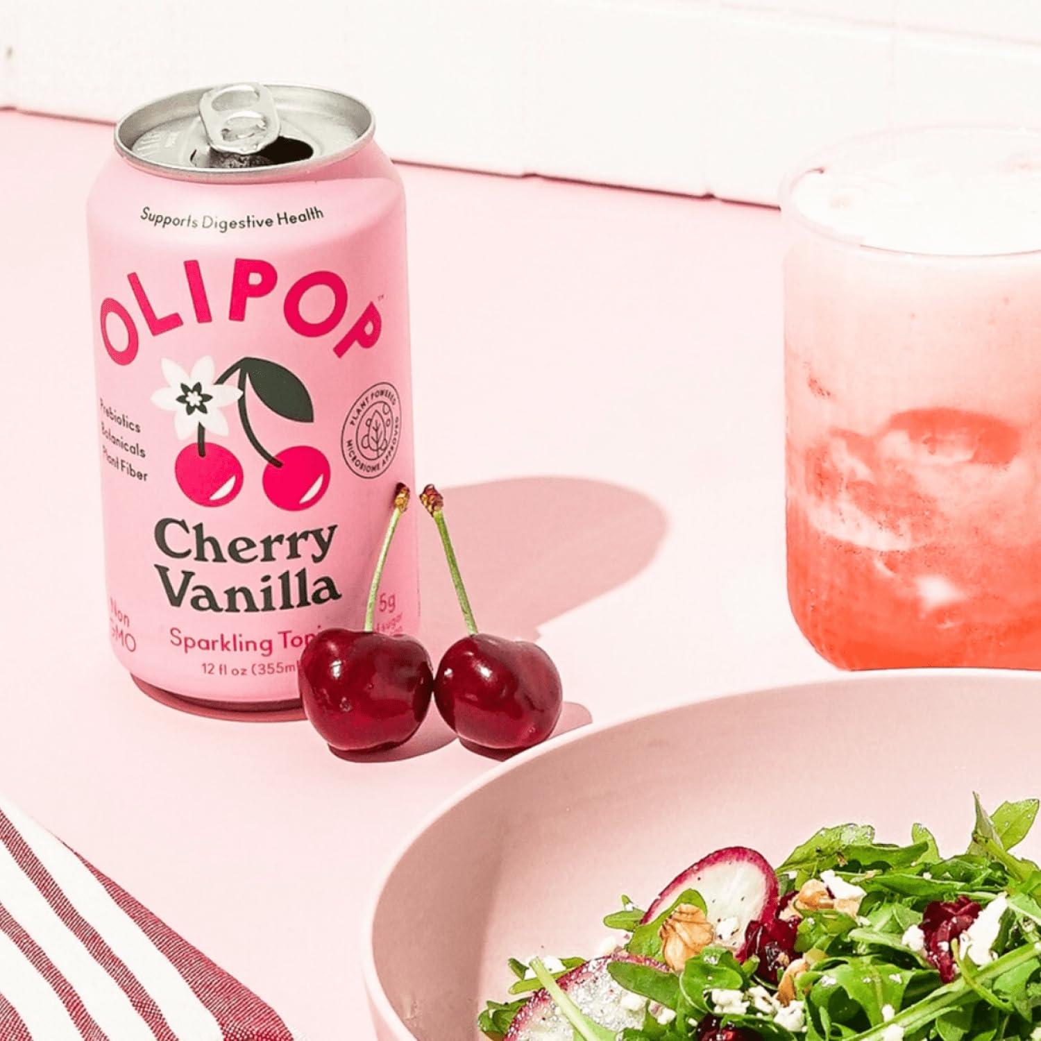 imageOlipop Tonic Sparkling Cherry Vanilla 12 Fl OzCherry Vanilla