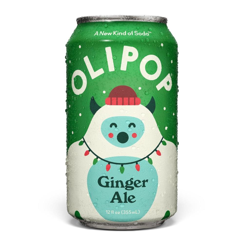 imageOLIPOP Prebiotic Soda Pop Cherry Cola Prebiotics Botanicals Plant Fiber 12 fl oz canGinger Ale