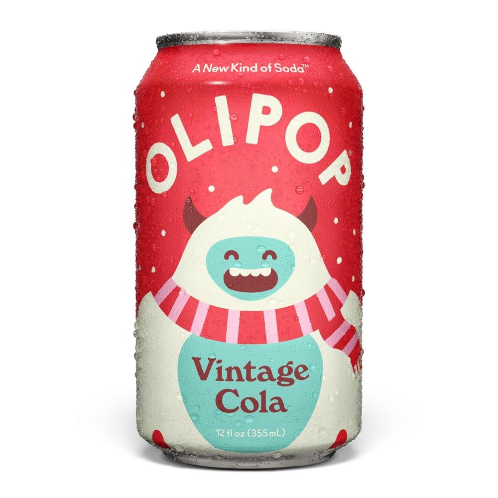 imageOLIPOP Prebiotic Soda Pop Cherry Cola Prebiotics Botanicals Plant Fiber 12 fl oz canVintage Cola