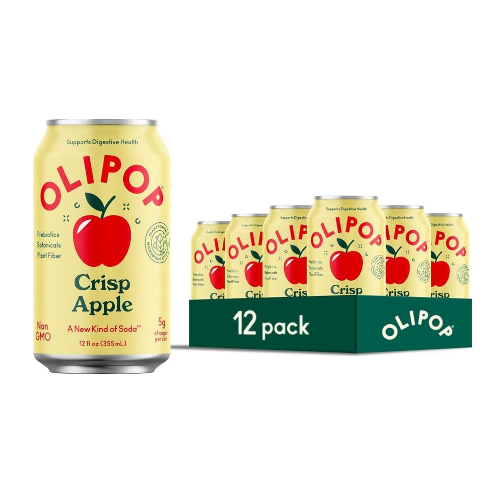imageOLIPOP Prebiotic Soda Pop Cherry Vanilla A New Kind of Soda Packed with Prebiotics Fiber and Botanicals Gluten Free Vegan GMO Free 12oz 12CansCrisp Apple