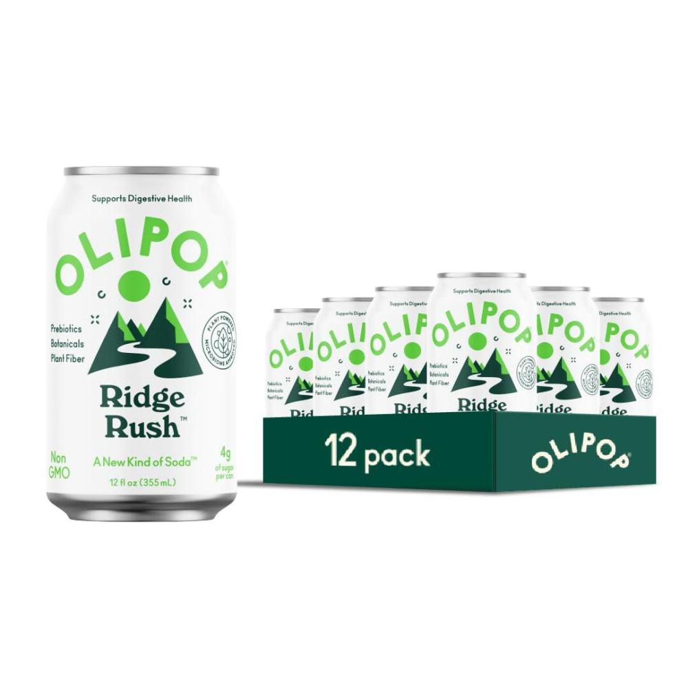 imageOLIPOP Prebiotic Soda Pop Cherry Vanilla A New Kind of Soda Packed with Prebiotics Fiber and Botanicals Gluten Free Vegan GMO Free 12oz 12CansRidge Rush