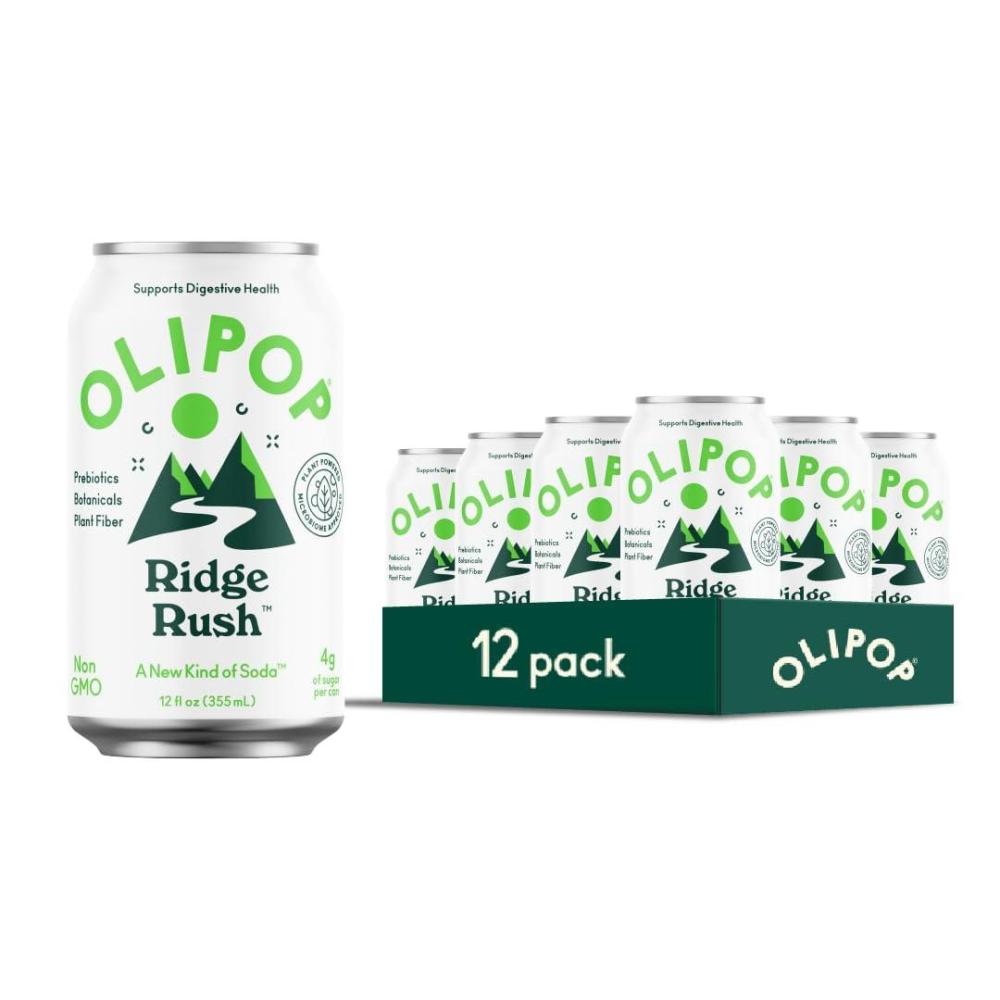 imageOLIPOP Prebiotic Soda Pop Classic Grape Pantry Pack Packed with Prebiotics Fiber and Botanicals Gluten Free Vegan GMO Free 12oz 12CansRidge Rush