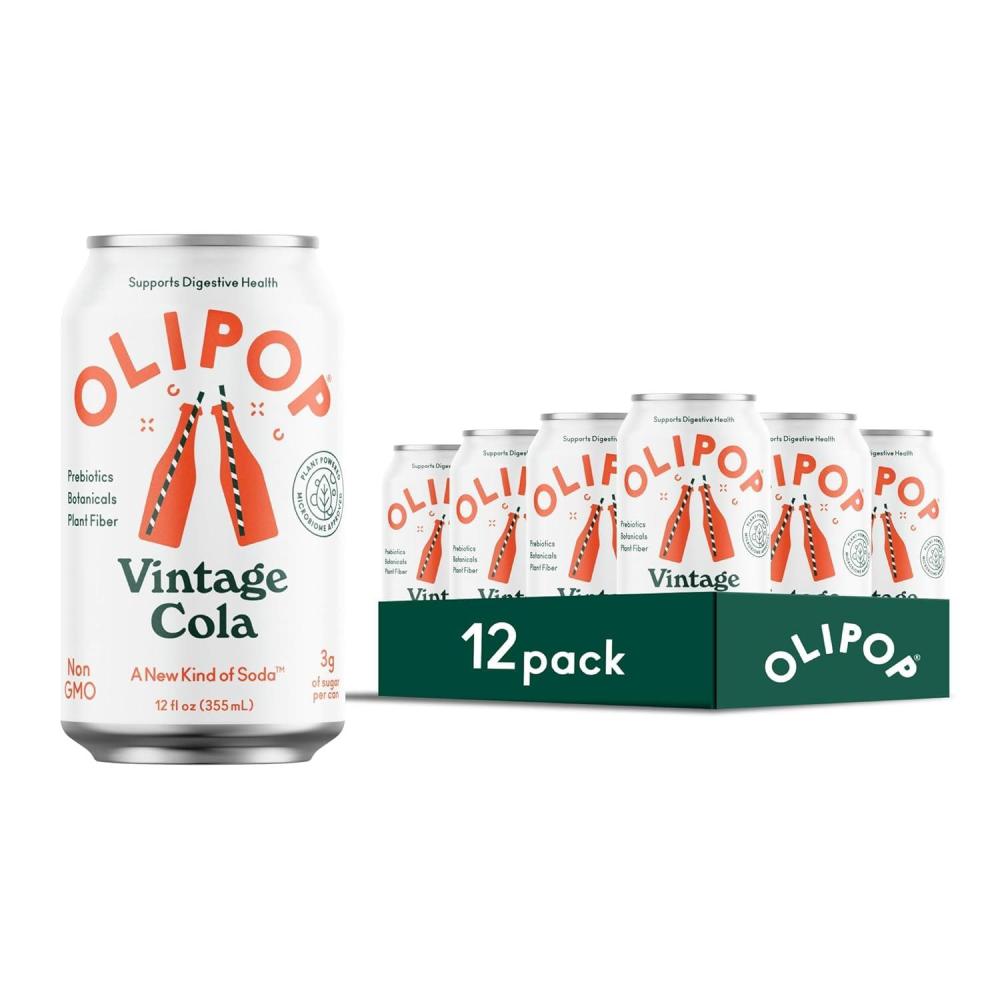 imageOLIPOP Prebiotic Soda Pop Classic Grape Pantry Pack Packed with Prebiotics Fiber and Botanicals Gluten Free Vegan GMO Free 12oz 12CansVintage Cola