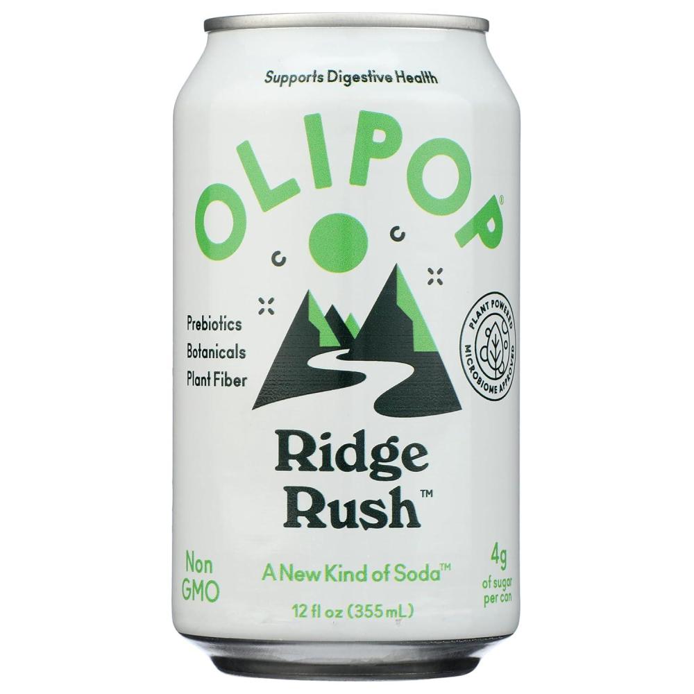 imageOLIPOP Prebiotic Soda Ridge Rush Blend of Prebiotics Botanicals Plant Fiber 12 fl oz12 Fl Oz