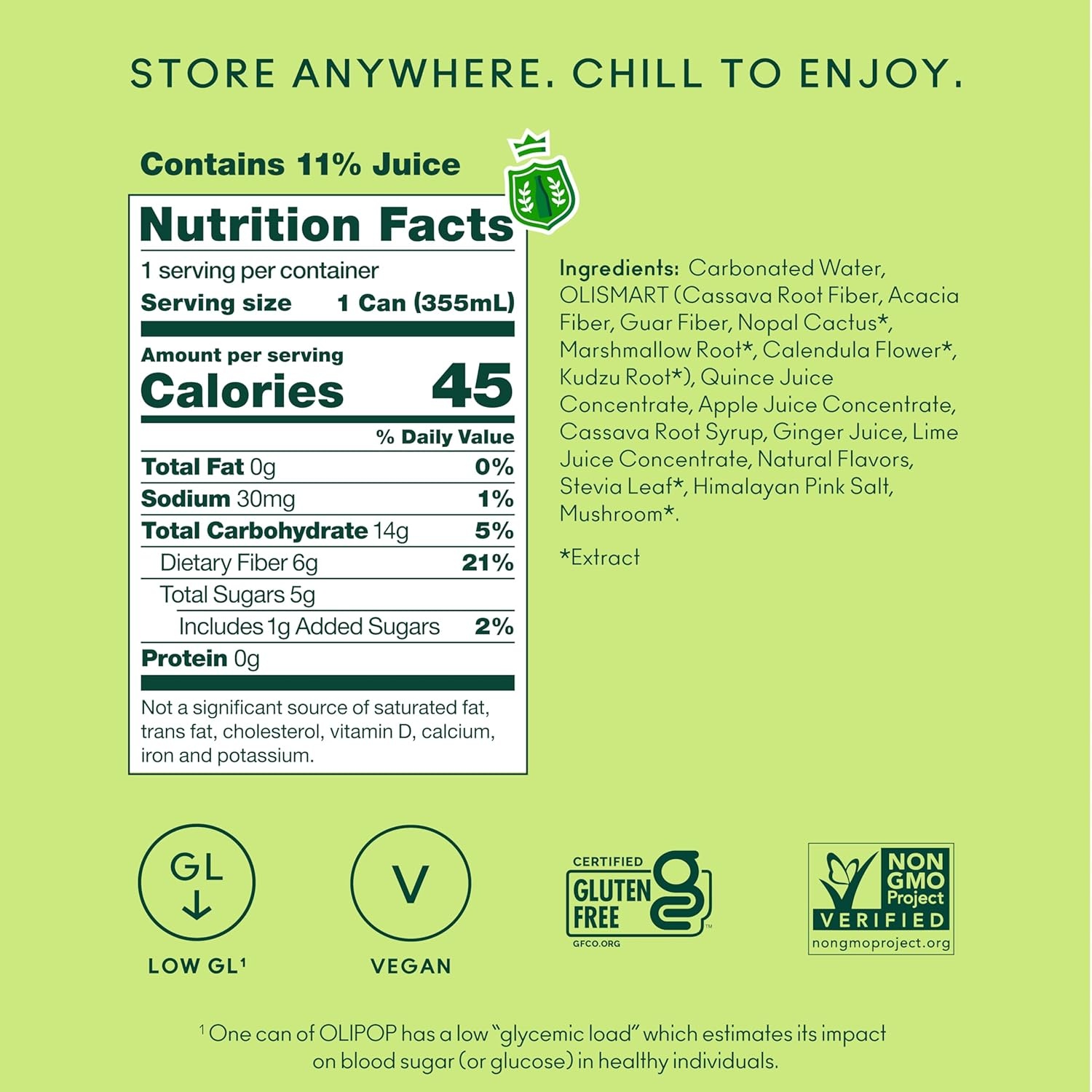 image:imageOLIPOP Prebiotic Soda Pop Raspberry Sherbet Pantry Pack Packed with Prebiotics Fiber and Botanicals Gluten Free GMO Free 12oz 12Cans Packaging May VaryGinger Ale