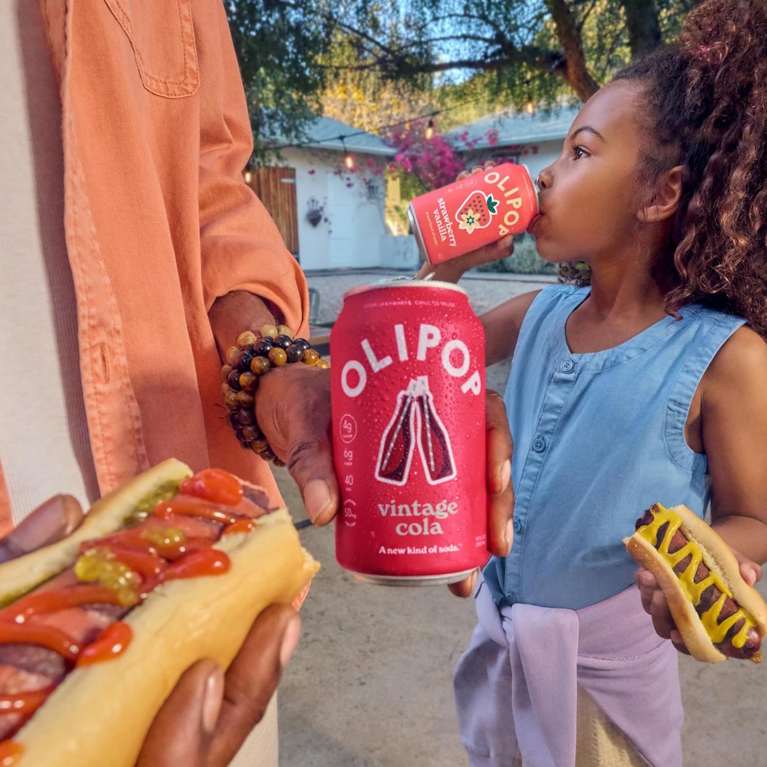 image:imageOLIPOP Prebiotic Soda Pop Raspberry Sherbet Pantry Pack Packed with Prebiotics Fiber and Botanicals Gluten Free GMO Free 12oz 12Cans Packaging May VaryStrawberry Vanilla