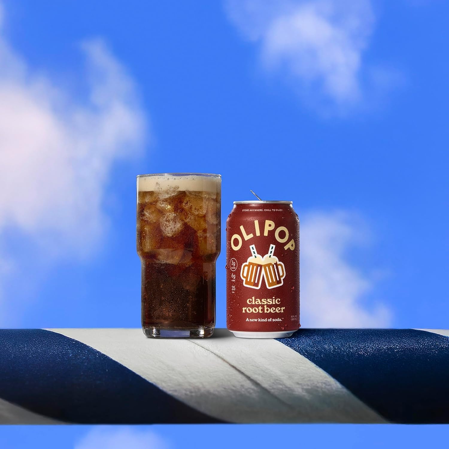 image:imageOLIPOP Prebiotic Soda Pop Raspberry Sherbet Pantry Pack Packed with Prebiotics Fiber and Botanicals Gluten Free GMO Free 12oz 12Cans Packaging May VaryClassic Root Beer